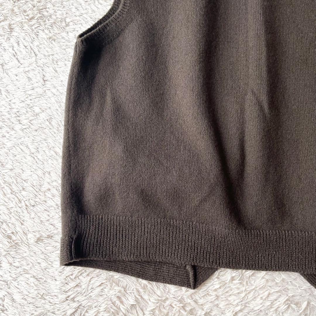 エムエイチエル 新品タグ付 MHL FELTED WOOL VEST 茶 L