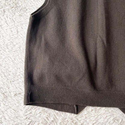 エムエイチエル 新品タグ付 MHL FELTED WOOL VEST 茶 L