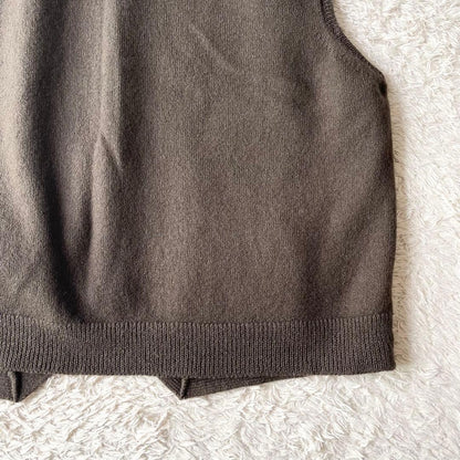 エムエイチエル 新品タグ付 MHL FELTED WOOL VEST 茶 L