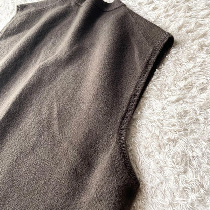 エムエイチエル 新品タグ付 MHL FELTED WOOL VEST 茶 L