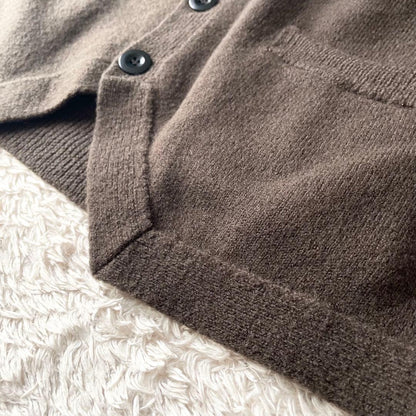 エムエイチエル 新品タグ付 MHL FELTED WOOL VEST 茶 L