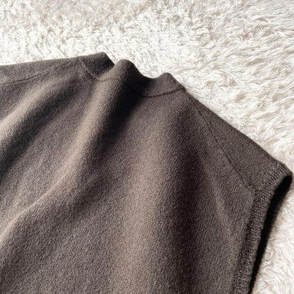 エムエイチエル 新品タグ付 MHL FELTED WOOL VEST 茶 L