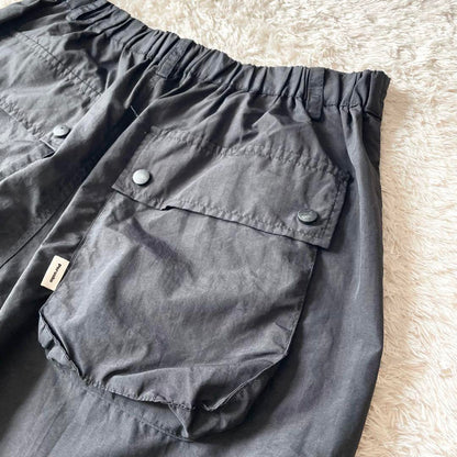 ペルーシュ 美品 PERUSHU ナイロンパンツ L 黒 ワイド
