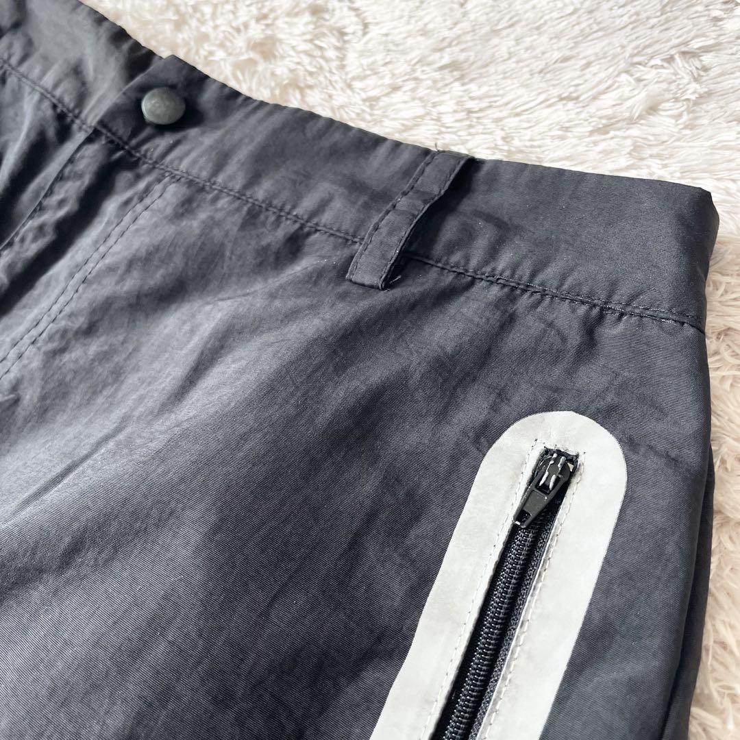 ペルーシュ 美品 PERUSHU ナイロンパンツ L 黒 ワイド
