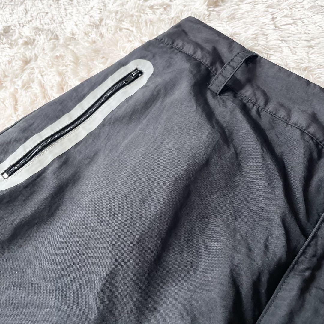 ペルーシュ 美品 PERUSHU ナイロンパンツ L 黒 ワイド