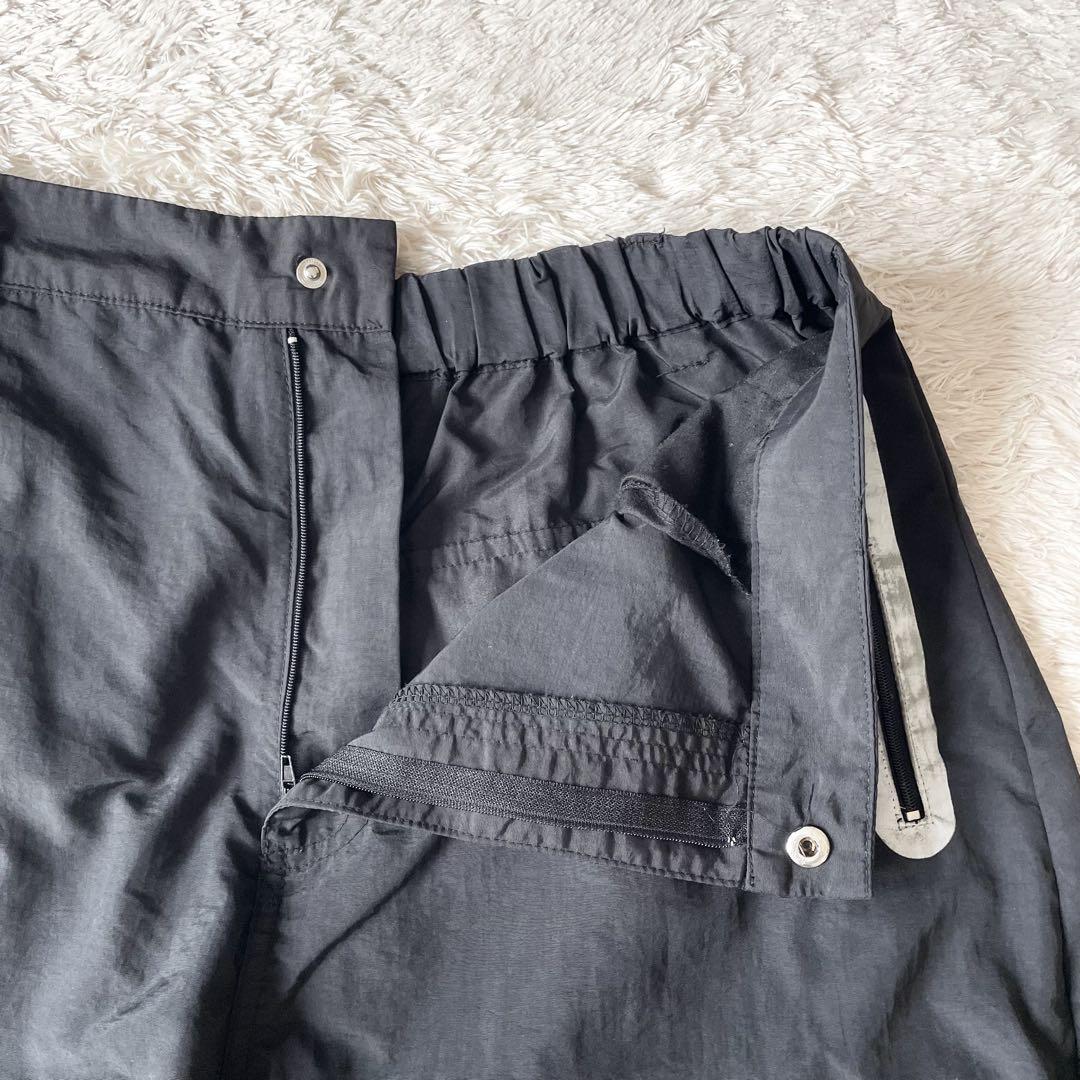 ペルーシュ 美品 PERUSHU ナイロンパンツ L 黒 ワイド