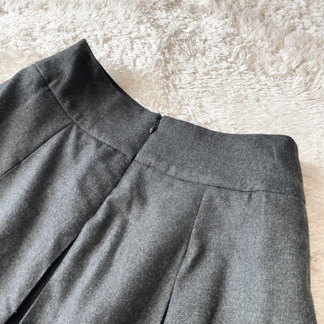 マーガレットハウエル 極美品 FINE FLANNEL ボックスプリーツスカート