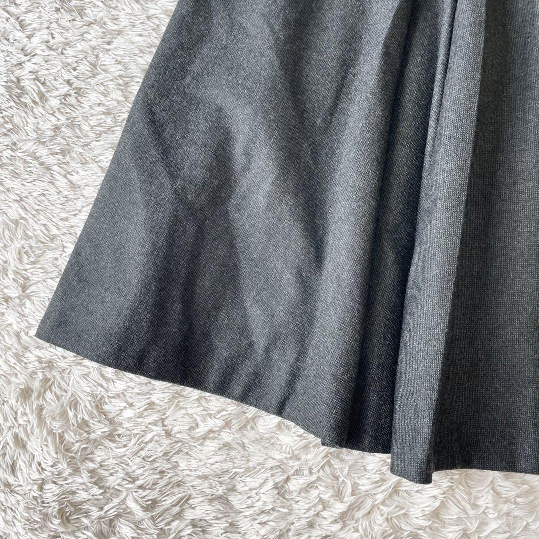 マーガレットハウエル 極美品 FINE FLANNEL ボックスプリーツスカート