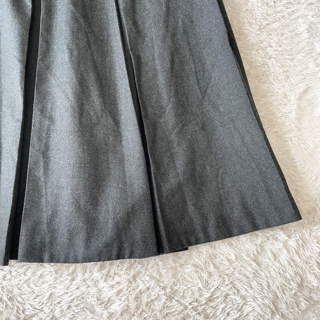 マーガレットハウエル 極美品 FINE FLANNEL ボックスプリーツスカート