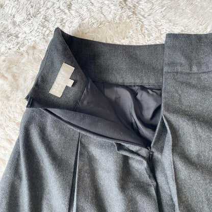 マーガレットハウエル 極美品 FINE FLANNEL ボックスプリーツスカート