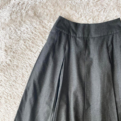 マーガレットハウエル 極美品 FINE FLANNEL ボックスプリーツスカート