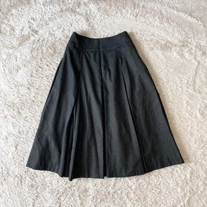 マーガレットハウエル 極美品 FINE FLANNEL ボックスプリーツスカート