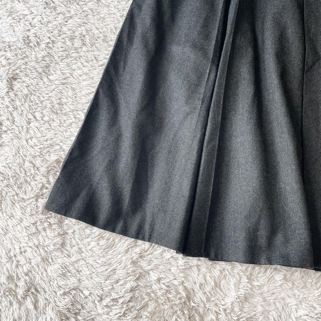 マーガレットハウエル 極美品 FINE FLANNEL ボックスプリーツスカート