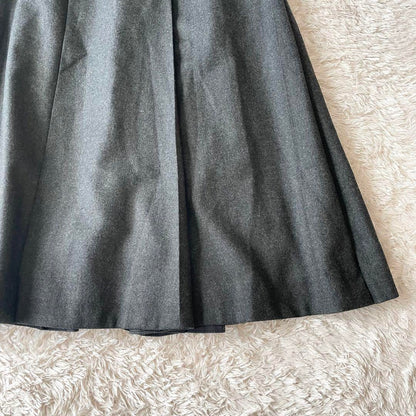 マーガレットハウエル 極美品 FINE FLANNEL ボックスプリーツスカート