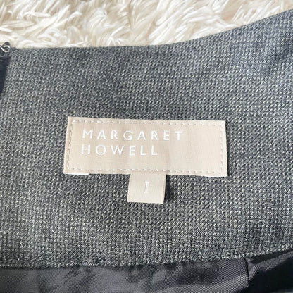 マーガレットハウエル 極美品 FINE FLANNEL ボックスプリーツスカート