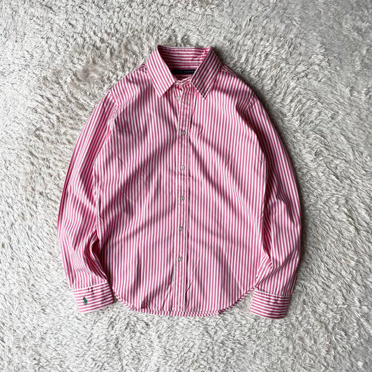 ラルフローレン 極美品 stripe L/S shirt 袖ポニー