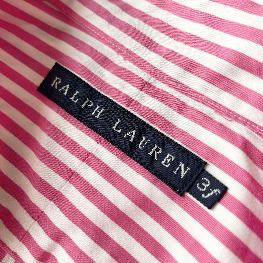 ラルフローレン 極美品 stripe L/S shirt 袖ポニー