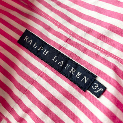 ラルフローレン 極美品 stripe L/S shirt 袖ポニー