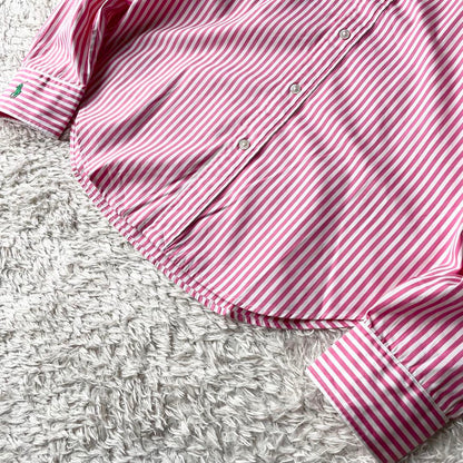 ラルフローレン 極美品 stripe L/S shirt 袖ポニー