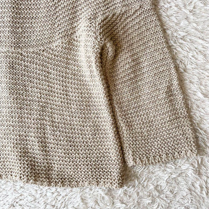 ロワズィール 美品 LOISIR リネンニットカーディガン F ベージュ