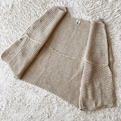 ロワズィール 美品 LOISIR リネンニットカーディガン F ベージュ