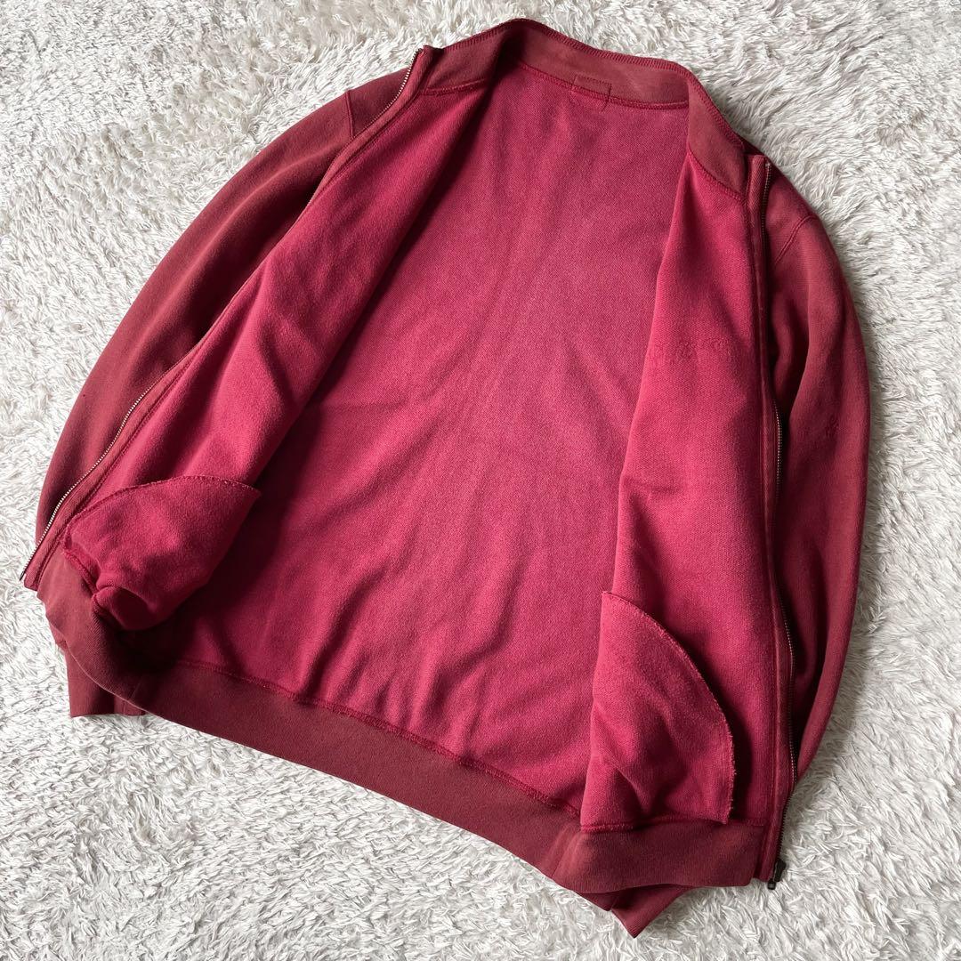 PAPAS 美品 フルジップ スウェット S 赤