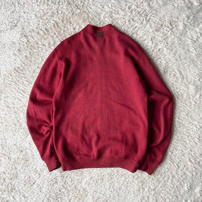 PAPAS 美品 フルジップ スウェット S 赤