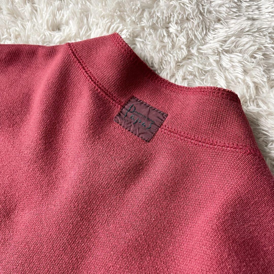 PAPAS 美品 フルジップ スウェット S 赤