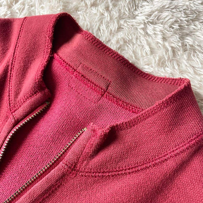 PAPAS 美品 フルジップ スウェット S 赤