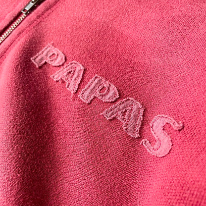 PAPAS 美品 フルジップ スウェット S 赤