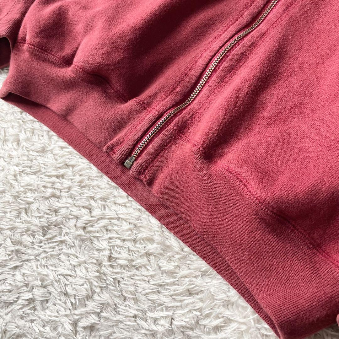 PAPAS 美品 フルジップ スウェット S 赤