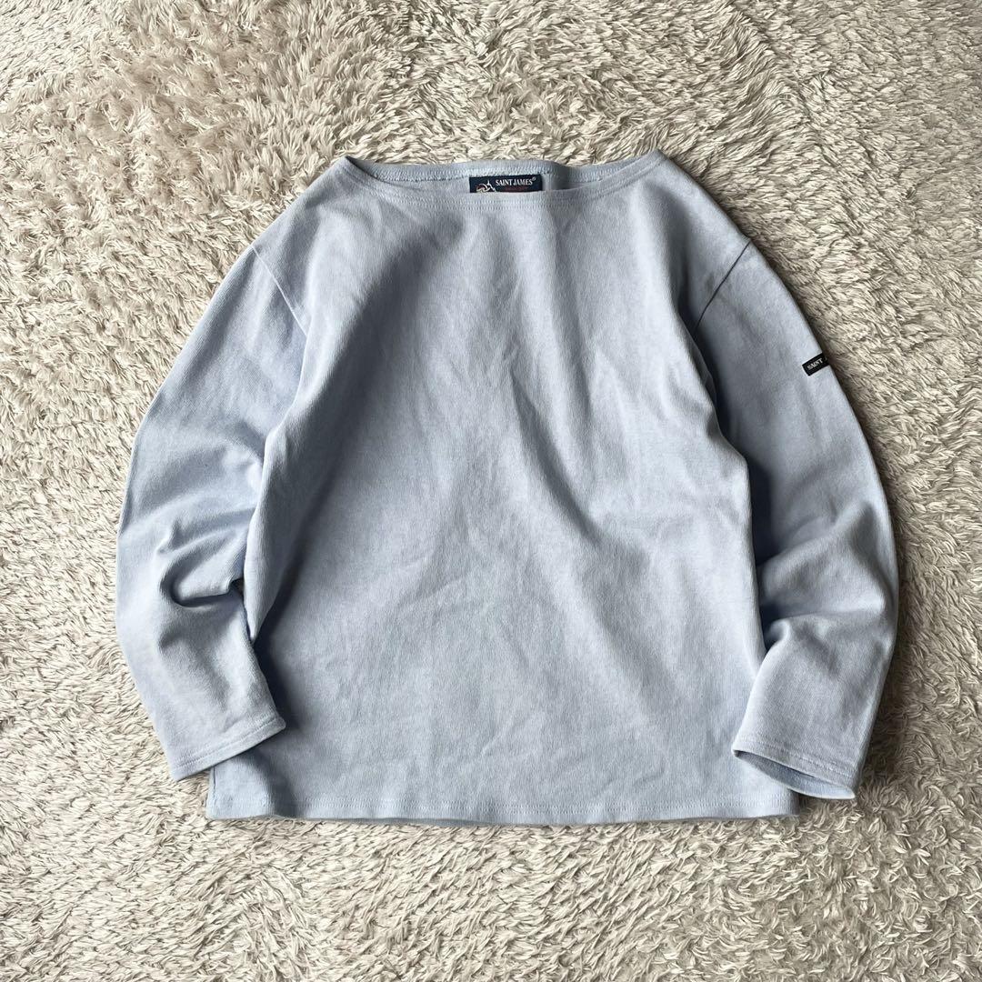 SAINT JAMES 美品 バスクシャツ XS 水色