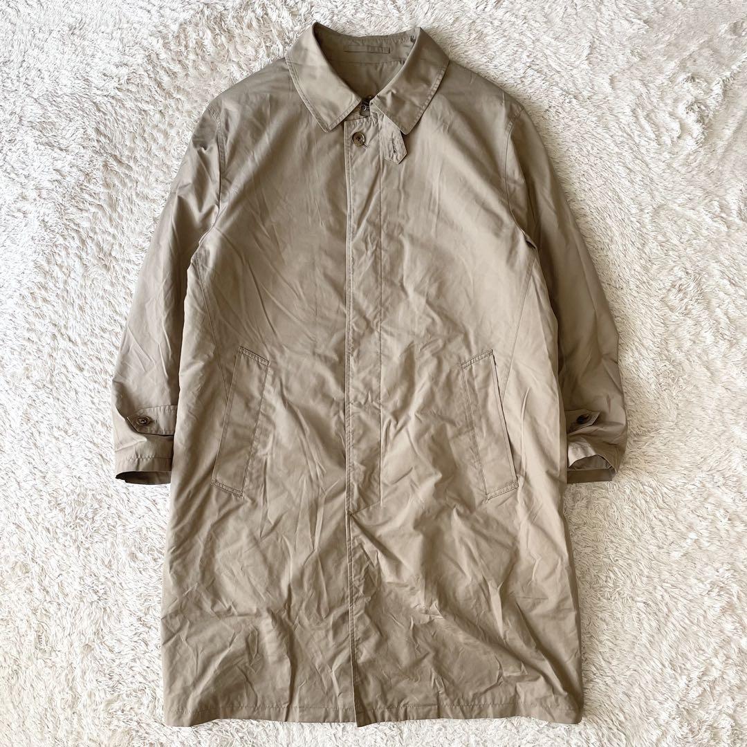 パパス 極美品 PAPAS ライナー付ステンカラーコート L ベージュ