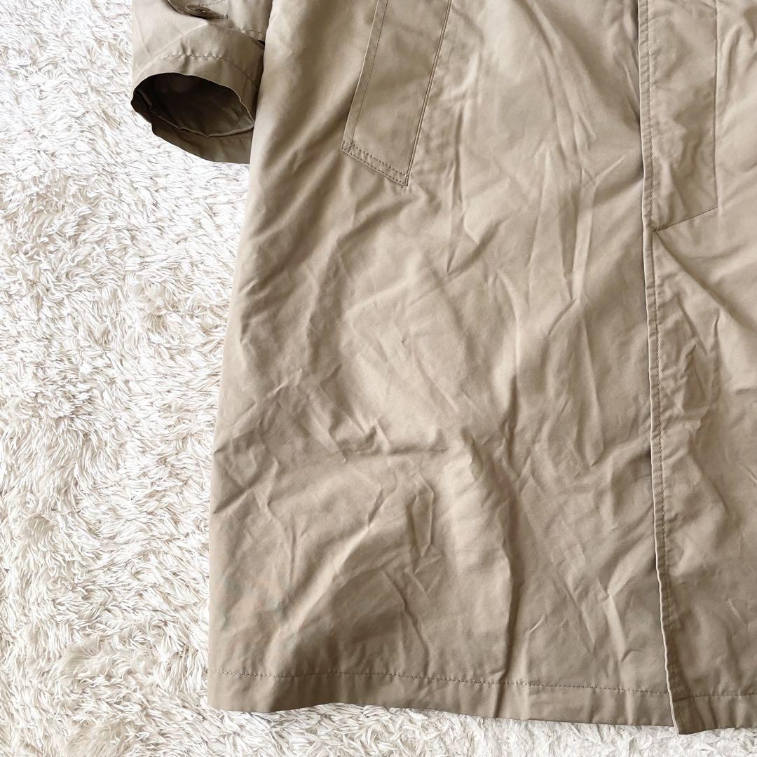 パパス 極美品 PAPAS ライナー付ステンカラーコート L ベージュ