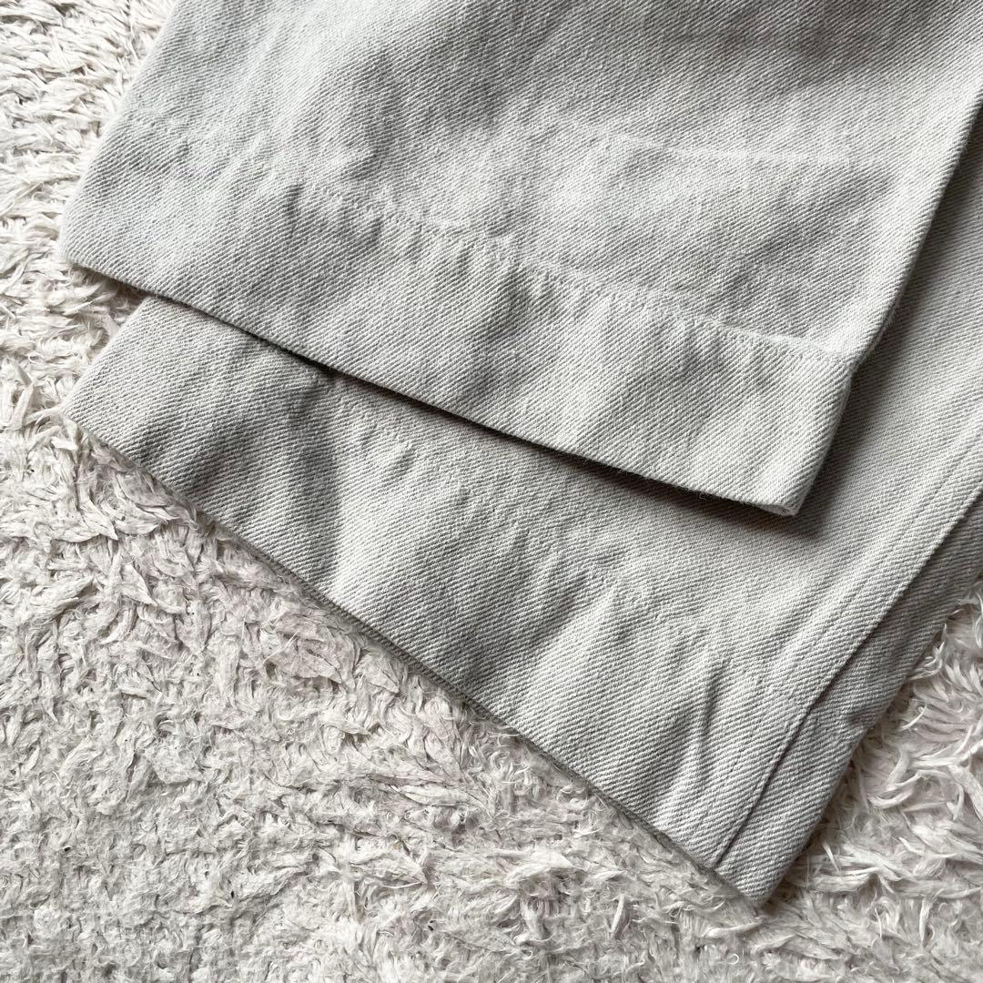 エムエイチエル 美品 MHL リネンコットントラウザーズ 1 ライトグレー