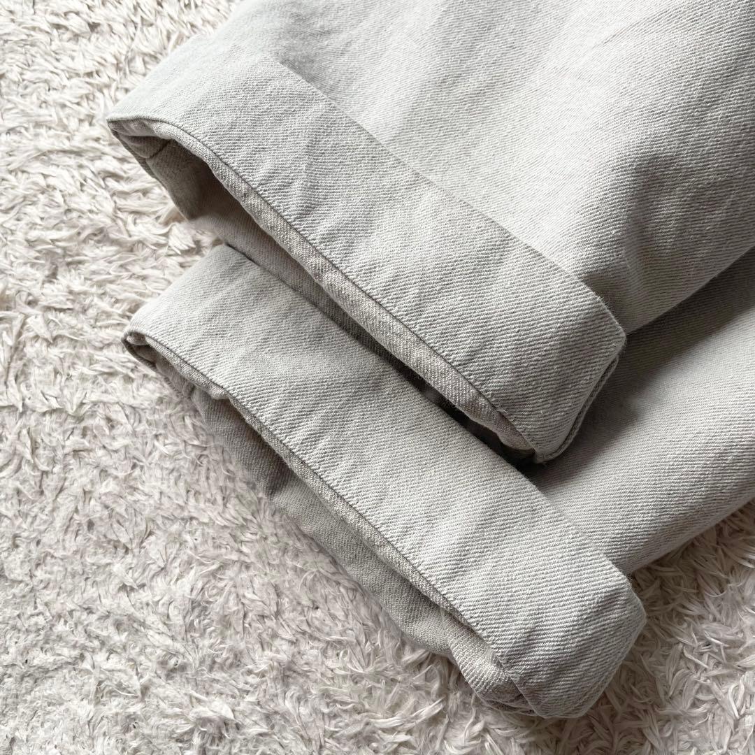 エムエイチエル 美品 MHL リネンコットントラウザーズ 1 ライトグレー