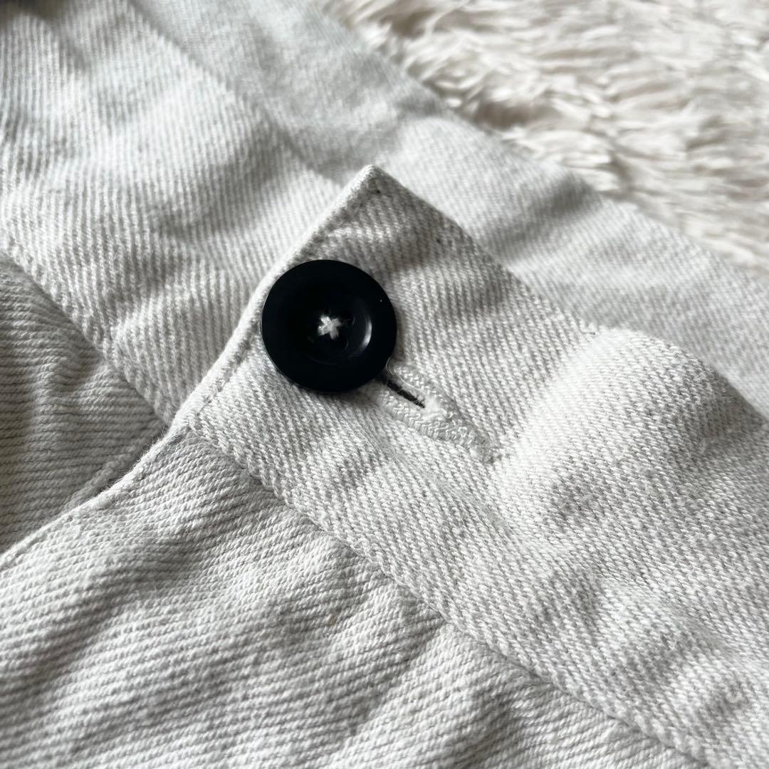 エムエイチエル 美品 MHL リネンコットントラウザーズ 1 ライトグレー