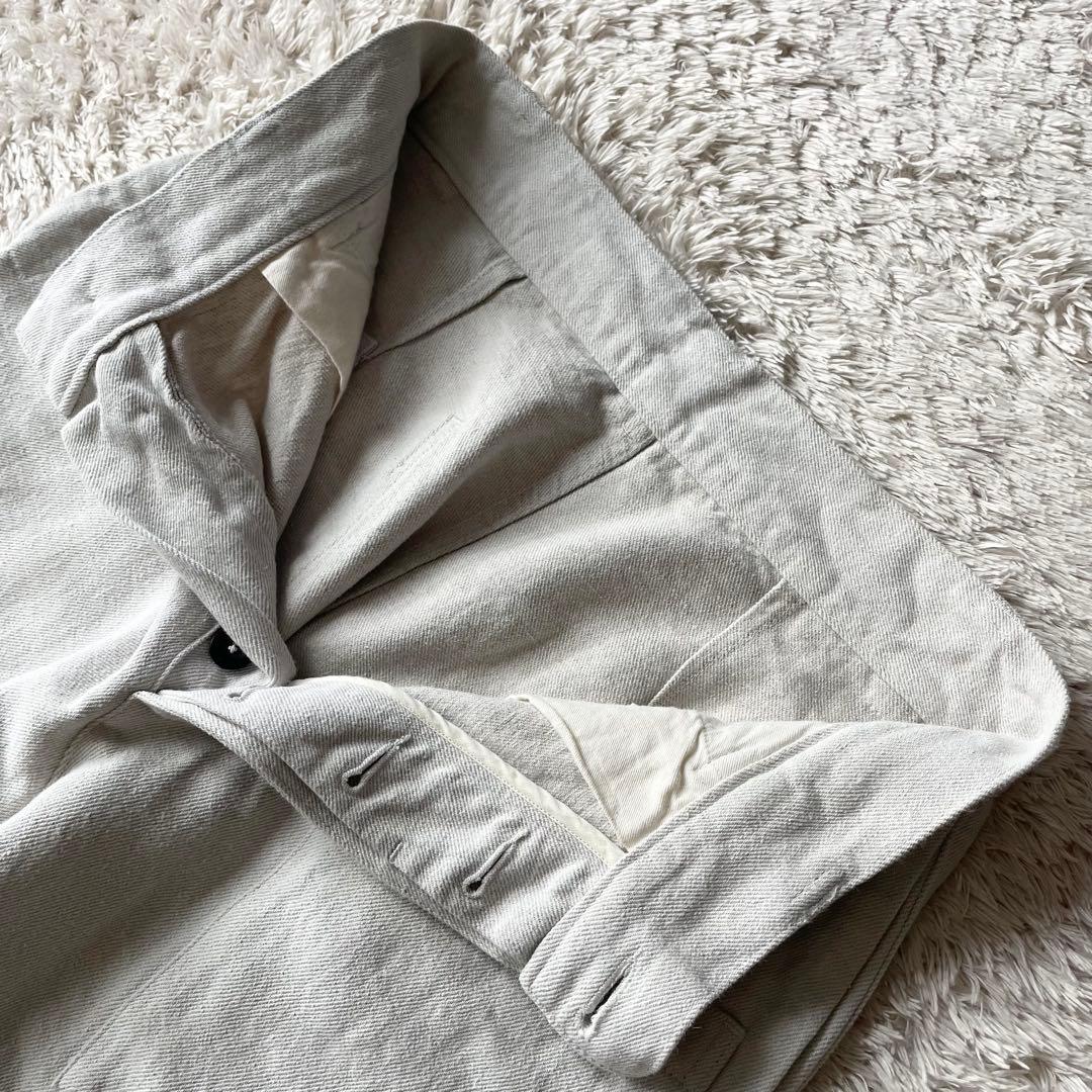 エムエイチエル 美品 MHL リネンコットントラウザーズ 1 ライトグレー