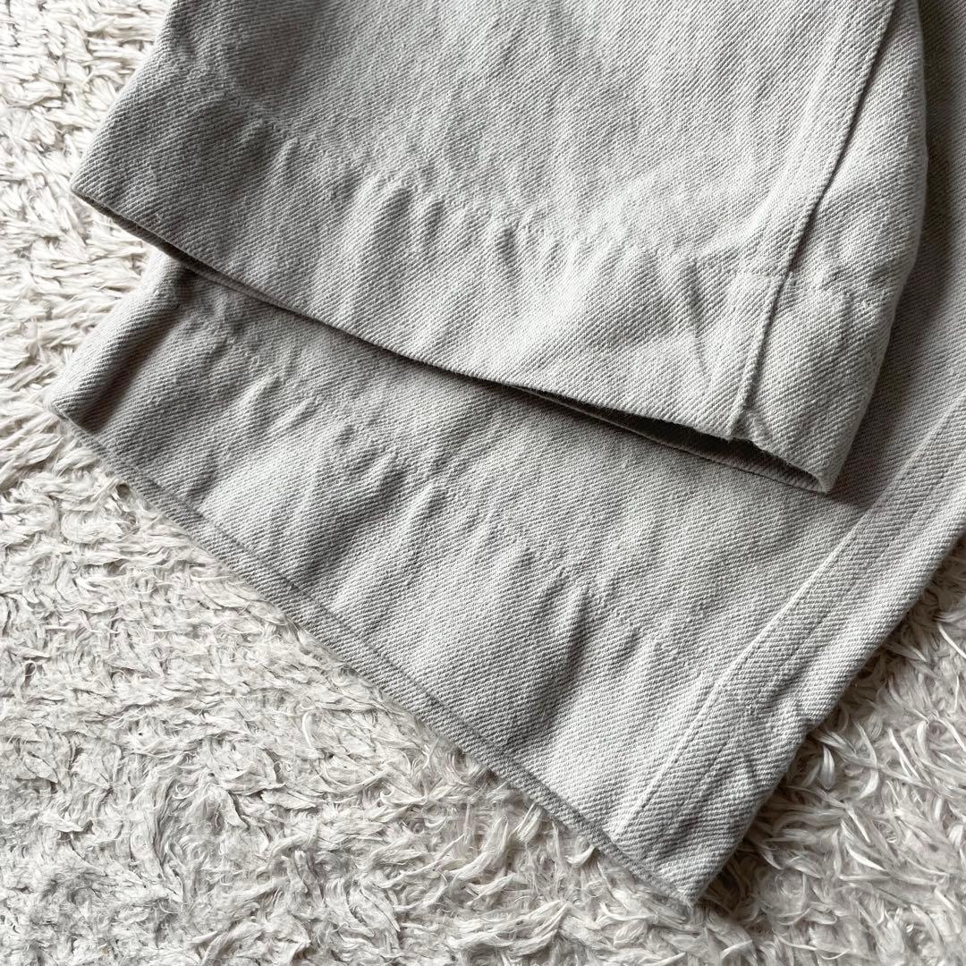 エムエイチエル 美品 MHL リネンコットントラウザーズ 1 ライトグレー