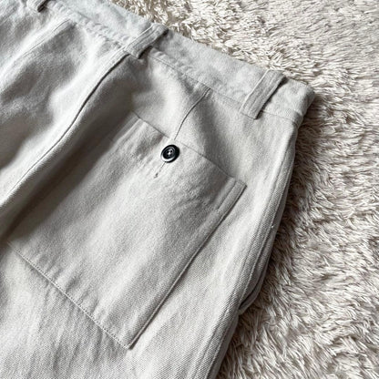 エムエイチエル 美品 MHL リネンコットントラウザーズ 1 ライトグレー