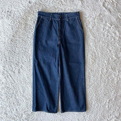 45R 極美品 45R 熨斗目シャルロットパンツ 29 濃紺