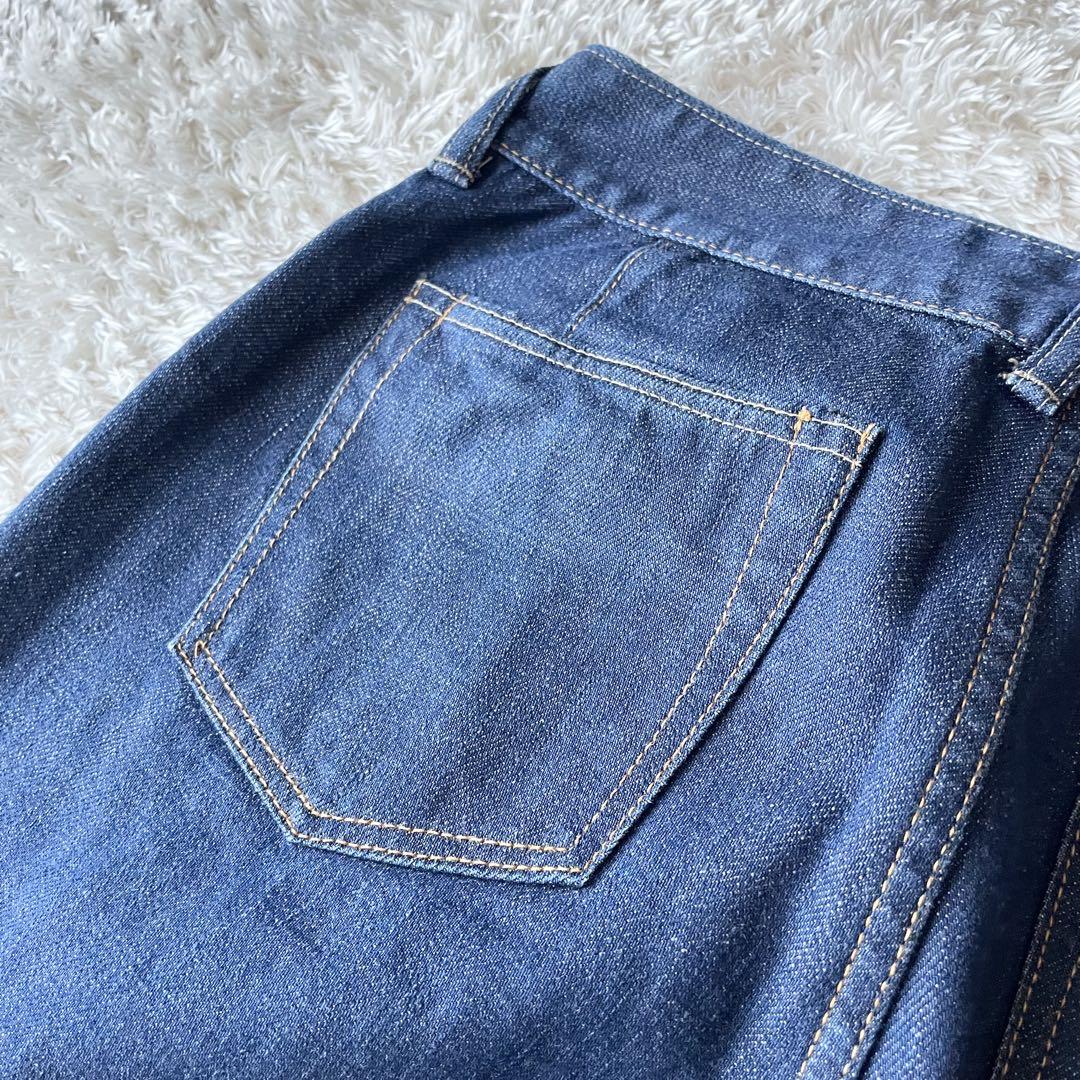 45R 極美品 45R 熨斗目シャルロットパンツ 29 濃紺