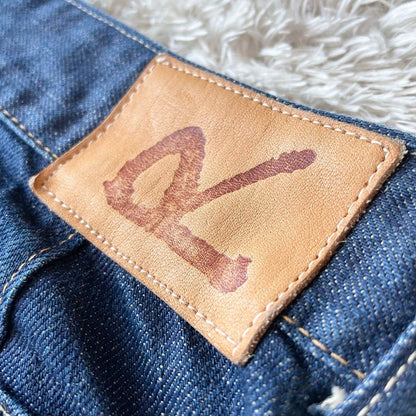 45R 極美品 45R 熨斗目シャルロットパンツ 29 濃紺