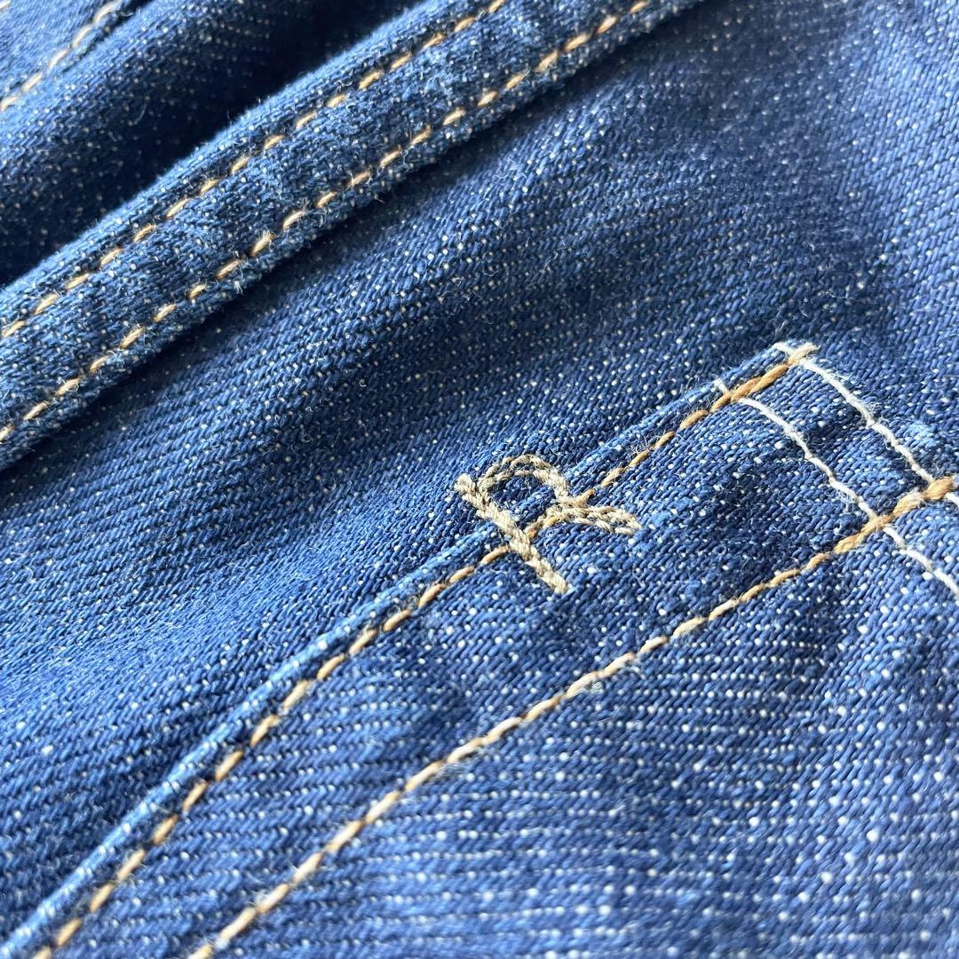 45R 極美品 45R 熨斗目シャルロットパンツ 29 濃紺