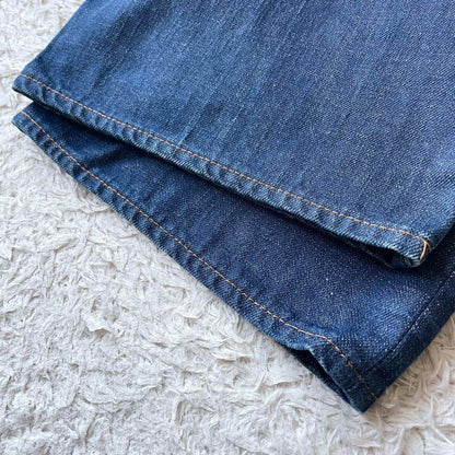 45R 極美品 45R 熨斗目シャルロットパンツ 29 濃紺