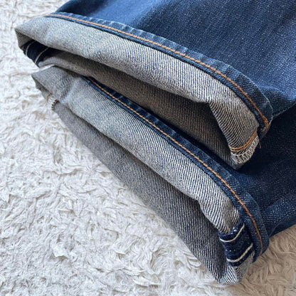 45R 極美品 45R 熨斗目シャルロットパンツ 29 濃紺