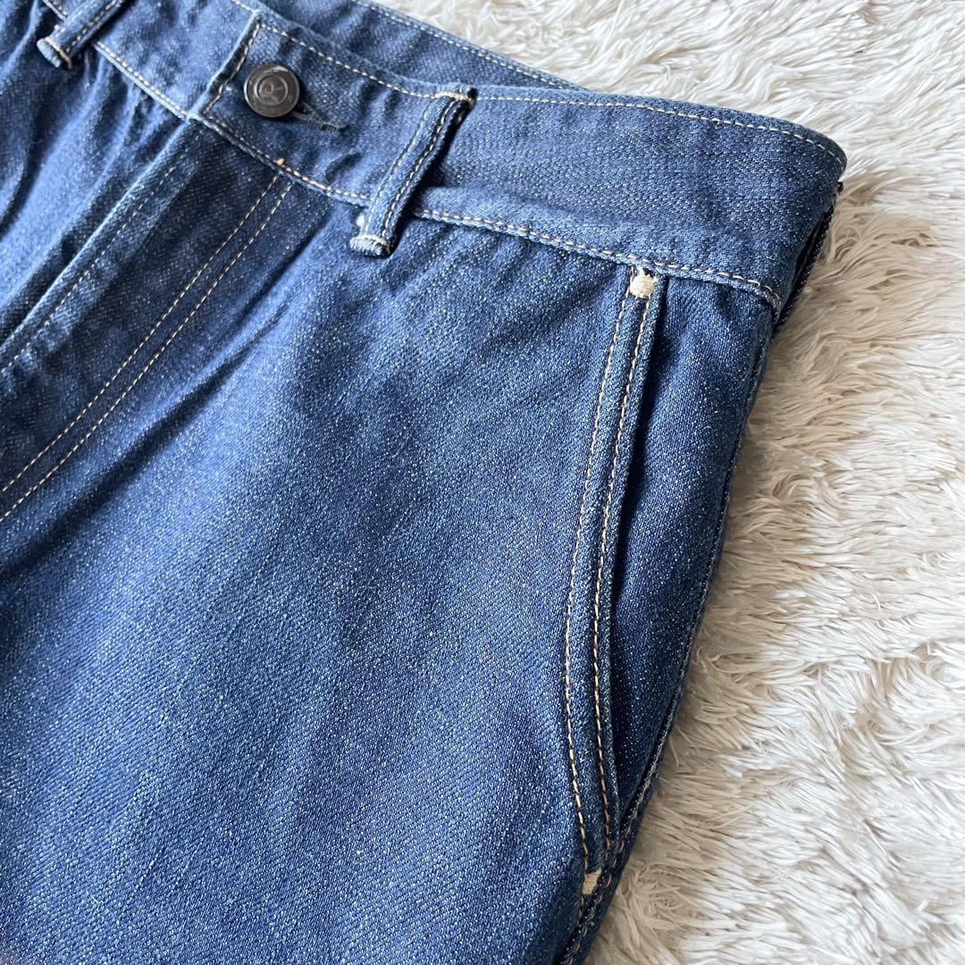 45R 極美品 45R 熨斗目シャルロットパンツ 29 濃紺