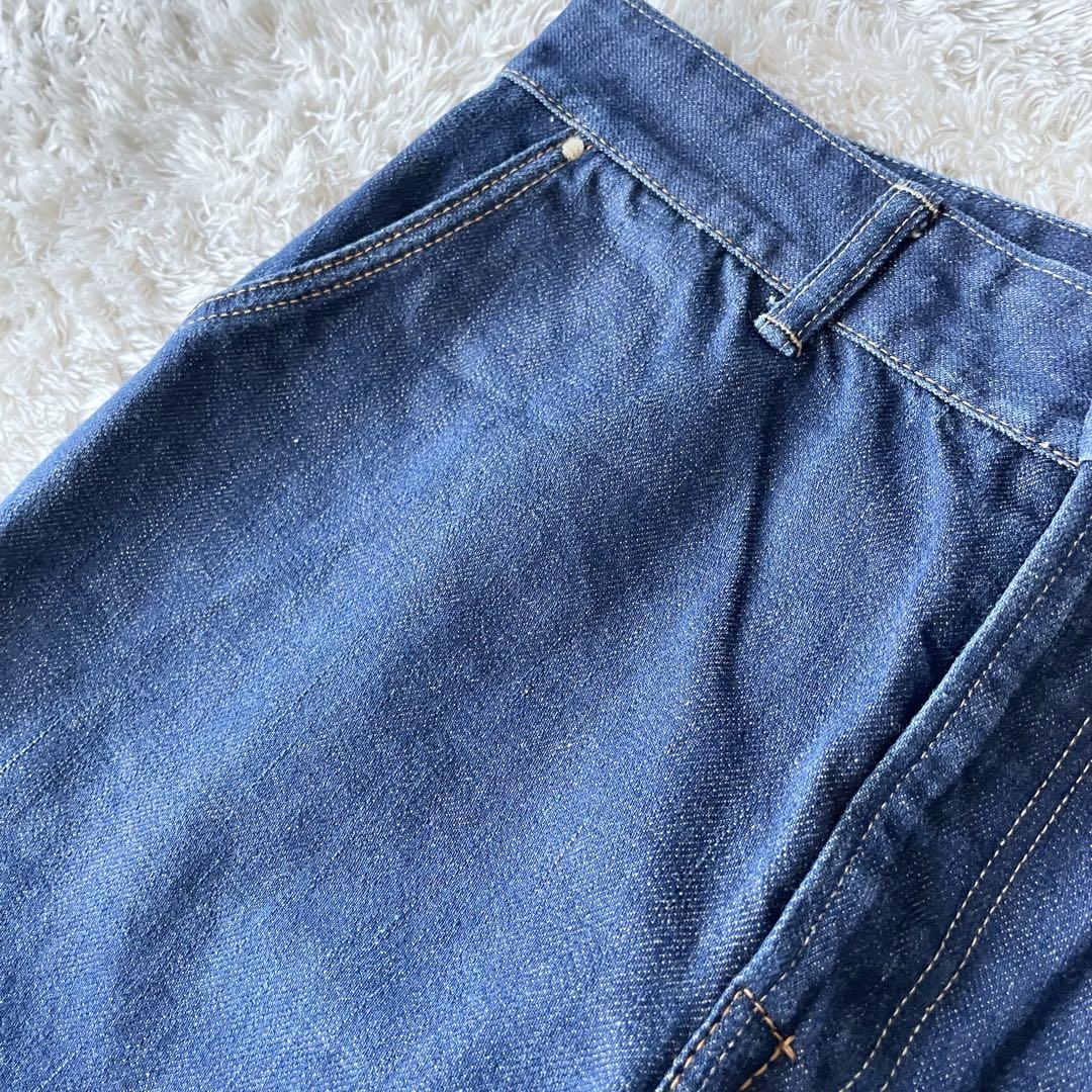 45R 極美品 45R 熨斗目シャルロットパンツ 29 濃紺