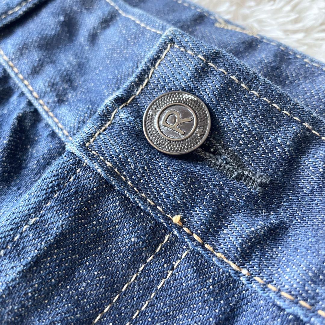 45R 極美品 45R 熨斗目シャルロットパンツ 29 濃紺