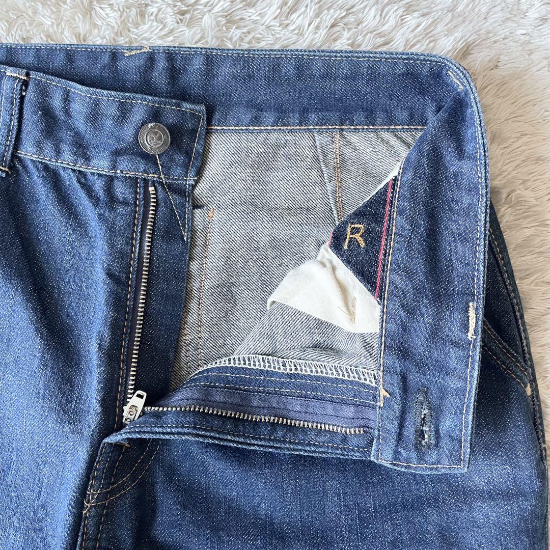 45R 極美品 45R 熨斗目シャルロットパンツ 29 濃紺